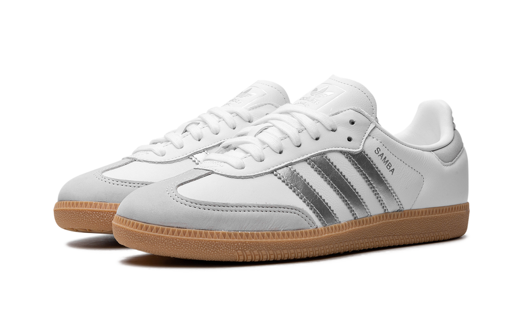 Adidas Samba White Silver Metallic Gray